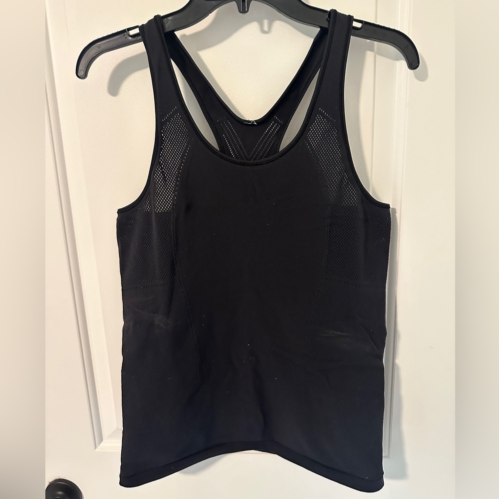 Black Mesh Racerback Tank Top